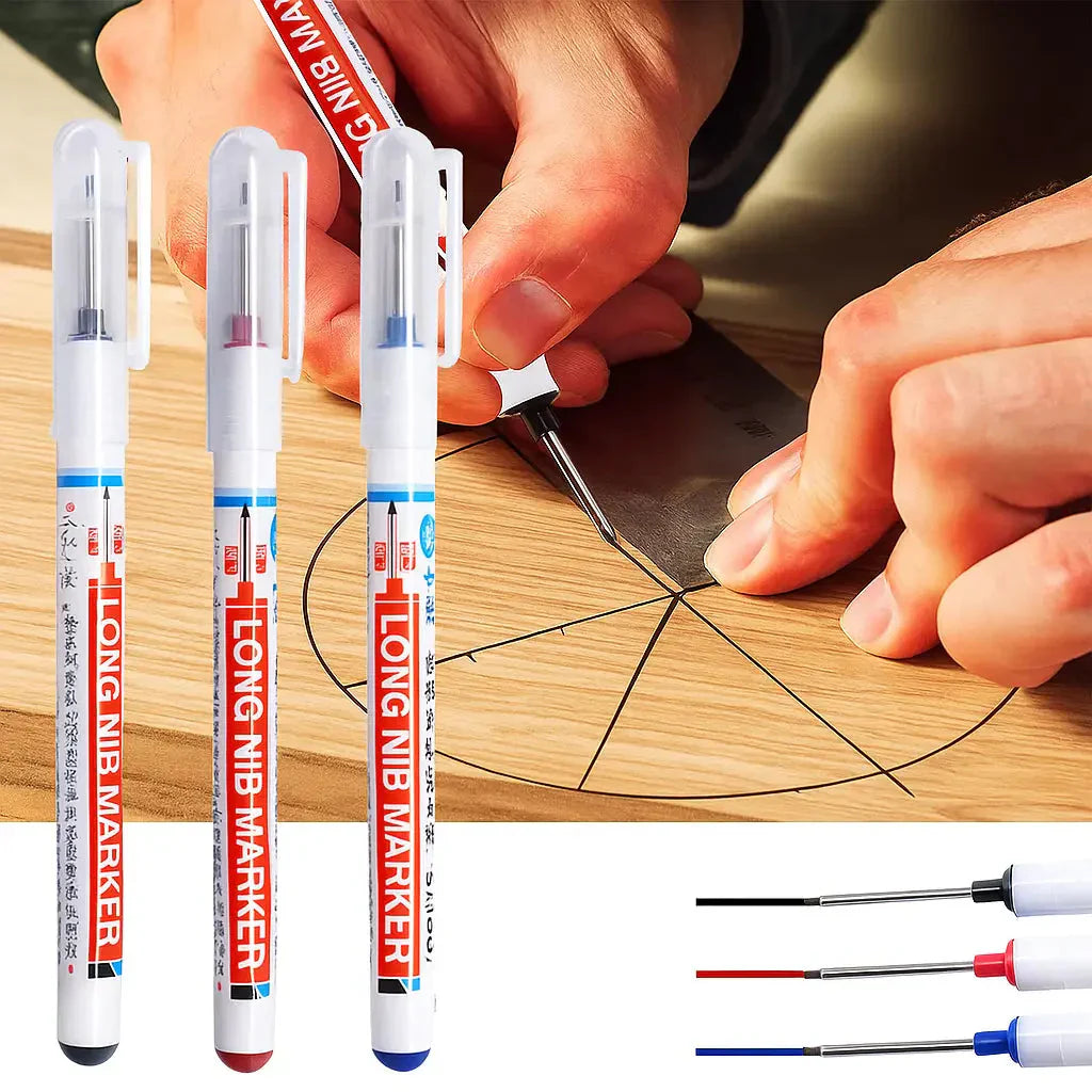 DeepReach™ | Deep hole marker with long tip - smudge-proof & waterproof (set of 3)