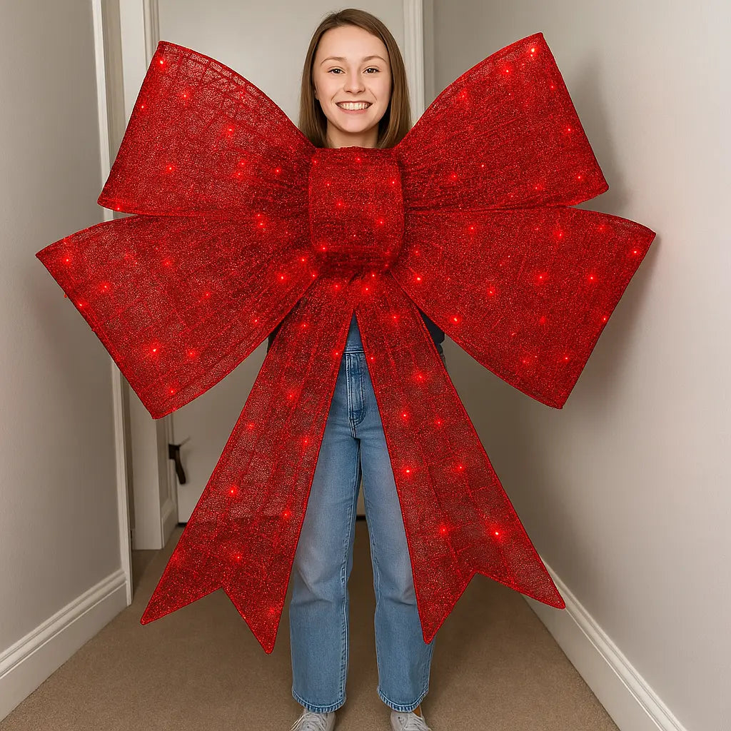 LumiBow™ | XXL illuminated Christmas bow — Make your family Christmas unforgettable