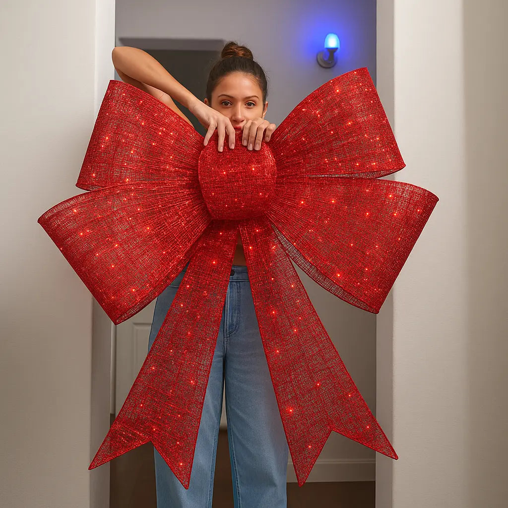 LumiBow™ | XXL illuminated Christmas bow — Make your family Christmas unforgettable