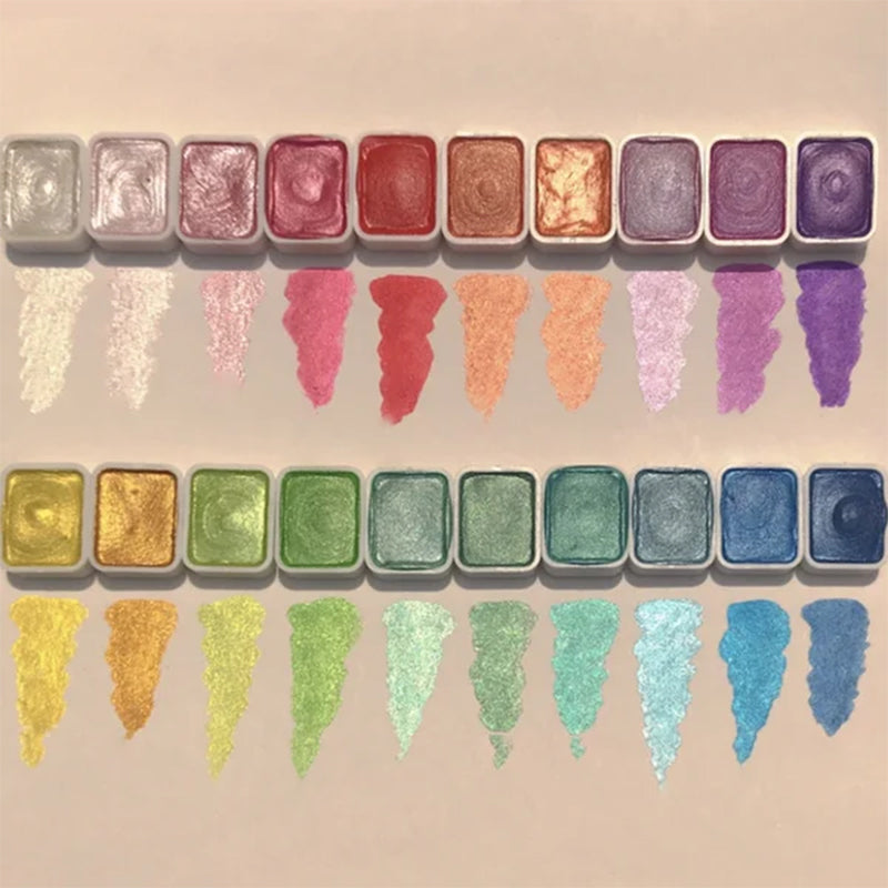 50% Discount | AcrylicPalet™ | Sparkling colours that bring watercolours to life (20 colours) [Last day discount].