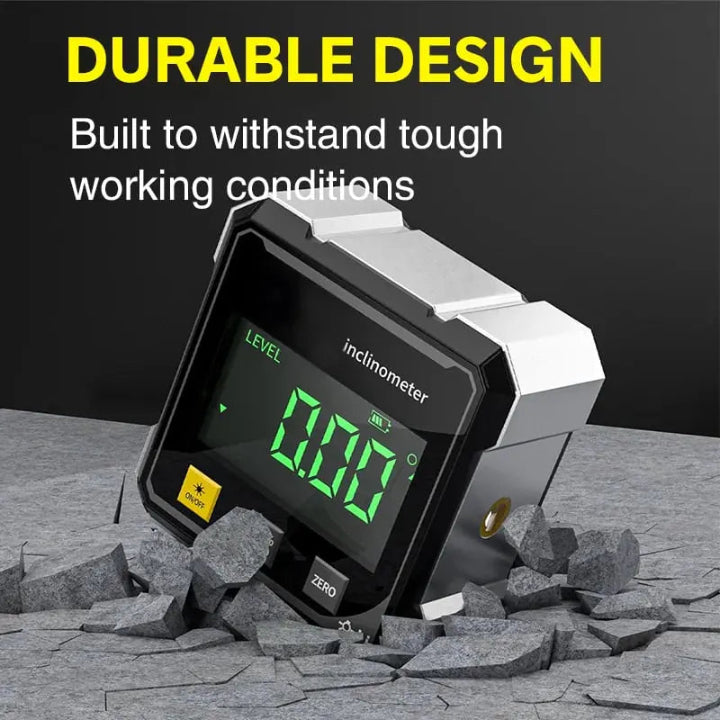 AnglePro™ | Magnetic digital angle gauge with laser — Strong hold on metal surfaces