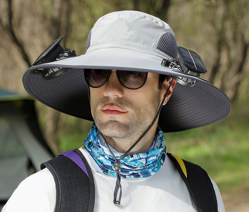 AirShade | Solar-Powered Cooling Hat for Outdoor Comfort