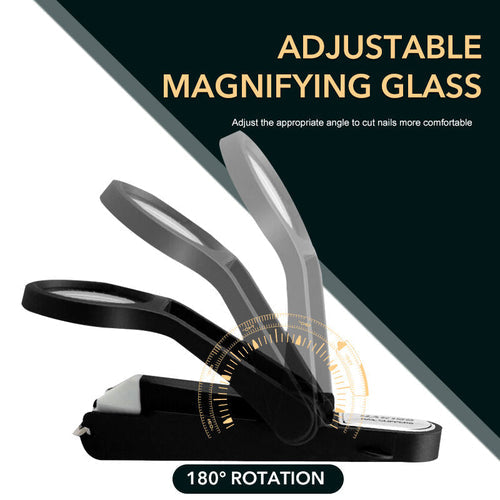 ClearClip™ | Compact Magnifying Glass Nail Cutter for Precision Grooming
