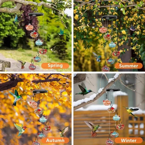NectarBells | Charming wind chimes hummingbird feeder