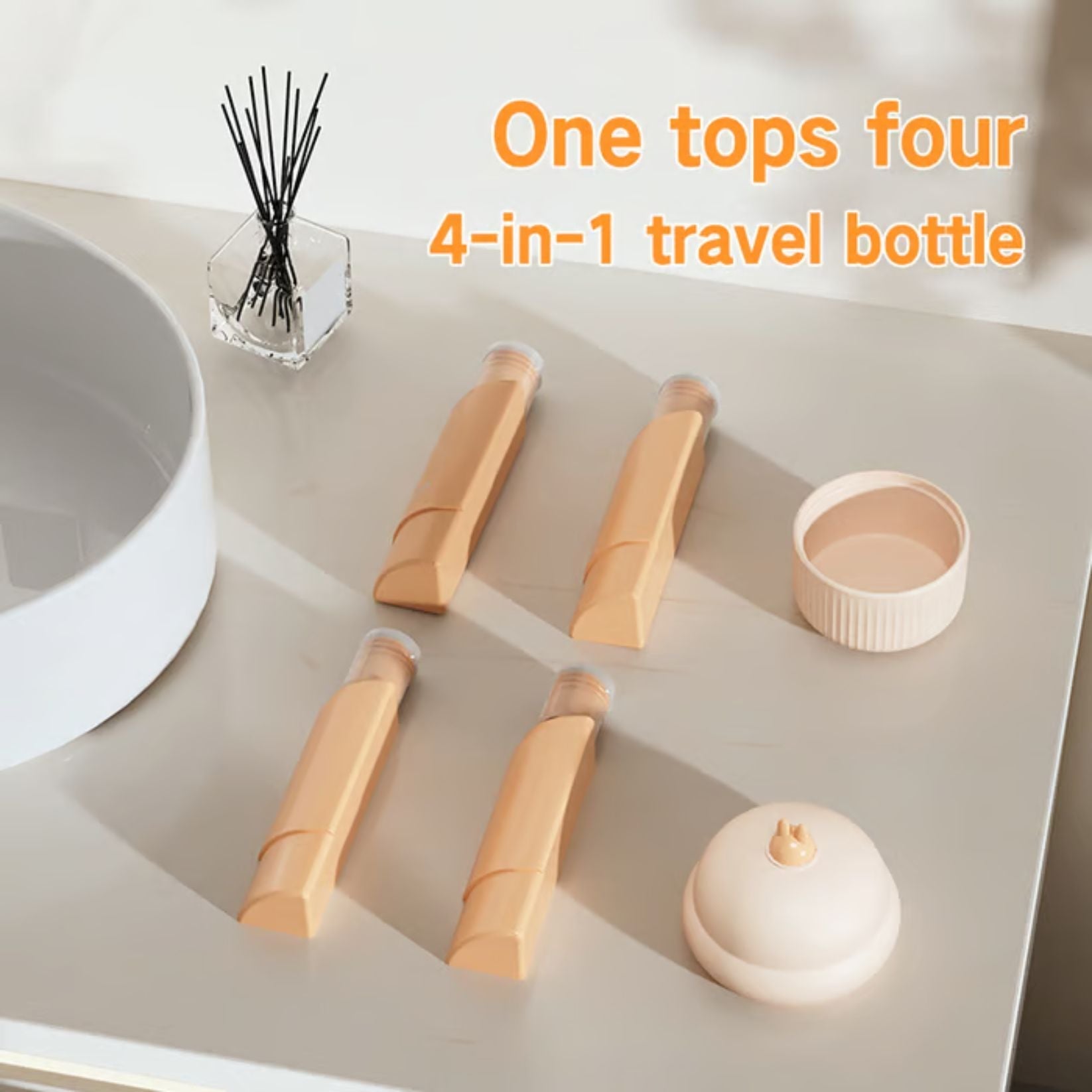 50% OFF | 4-1 VoyliGo™ | Travel Bottle Set – 4 leak-proof 60 ml bottles for shampoo, lotion, etc.