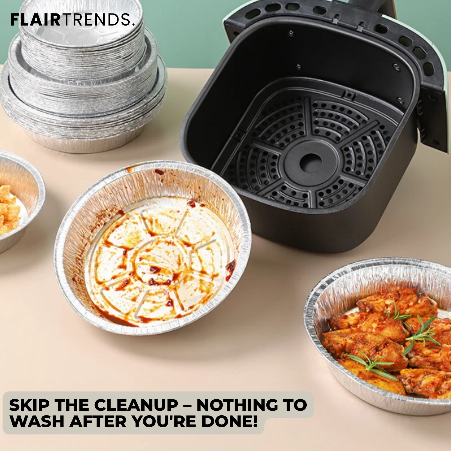 5+5 FREE | CrispTray™ | Disposable Trays for Your Air Fryer