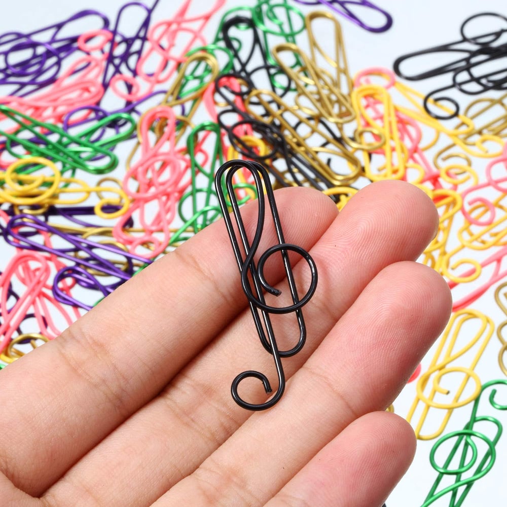 MusicNote™ | Music note paper clips - for school, office & creative gifts