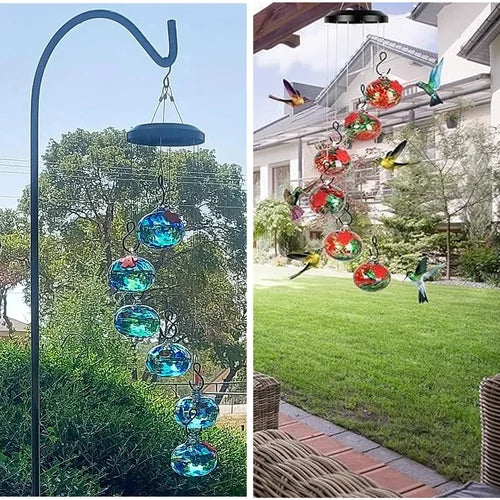NectarBells | Charming wind chimes hummingbird feeder