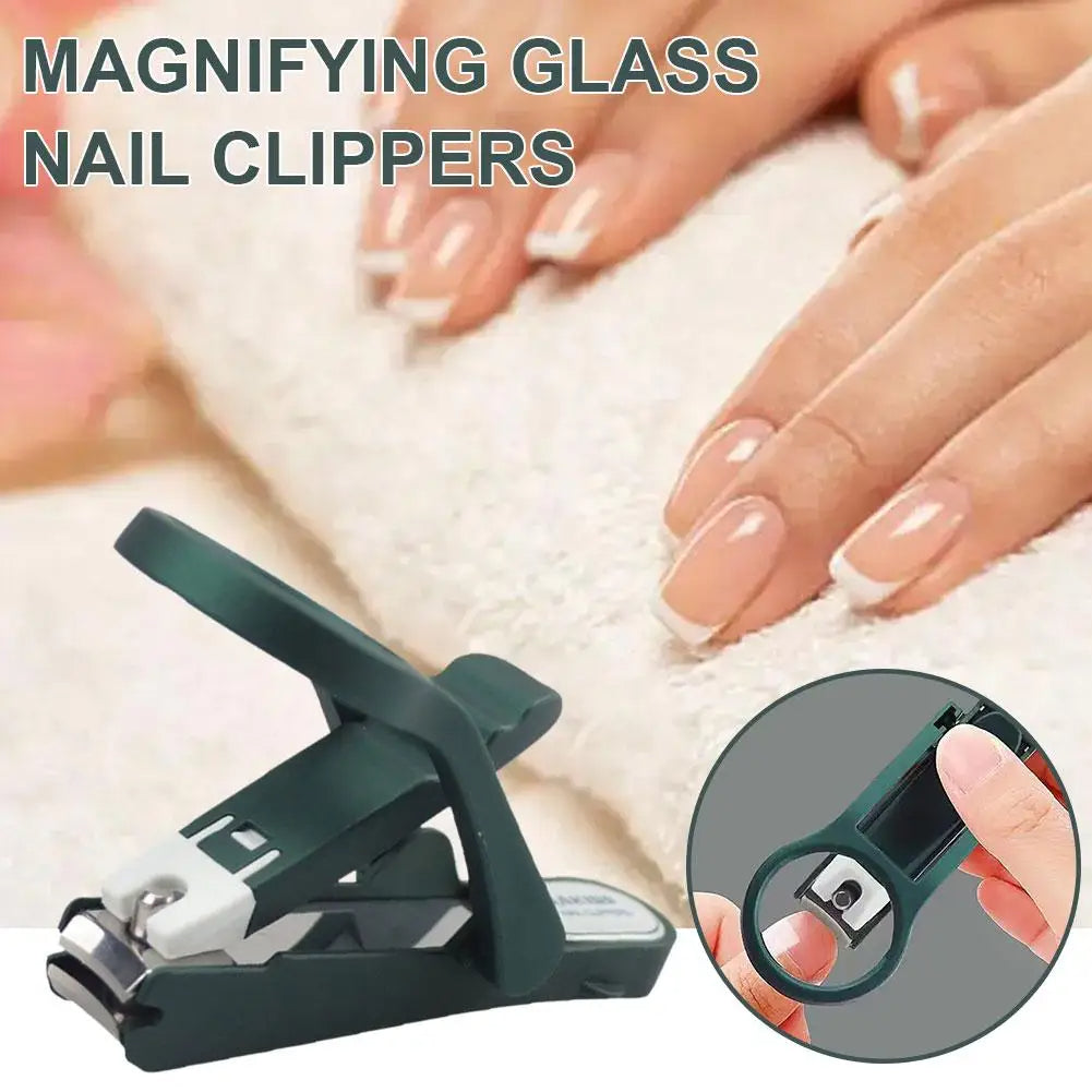 ClearClip™ | Compact Magnifying Glass Nail Cutter for Precision Grooming