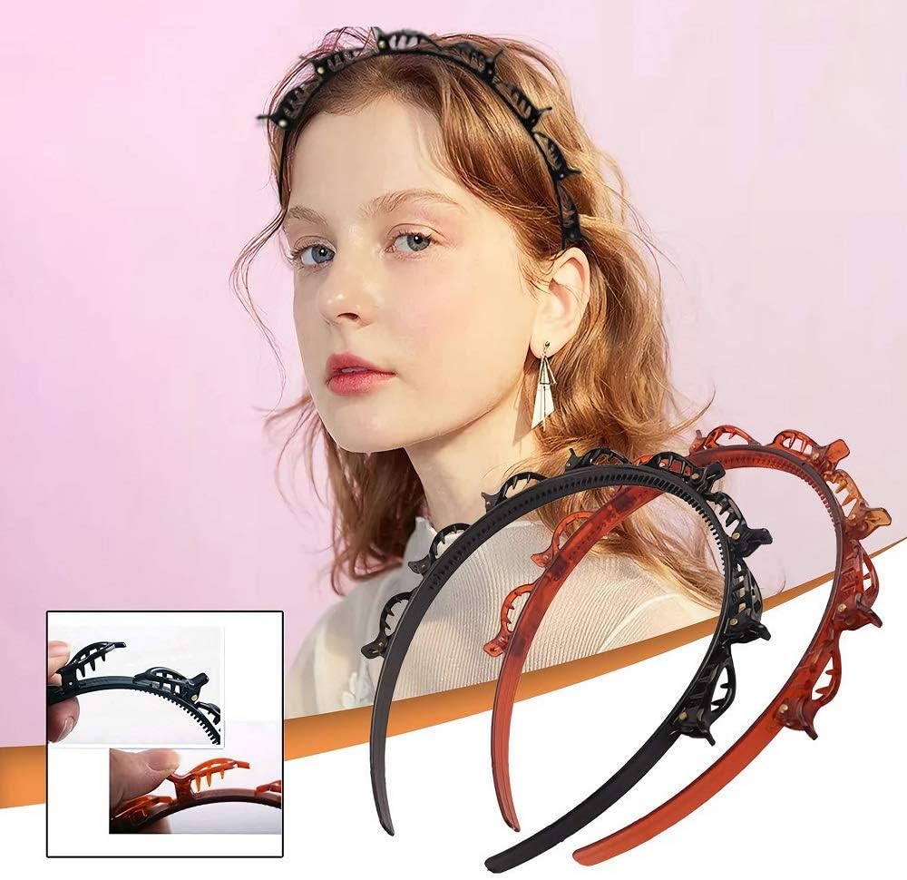 1+3 Free | BraidedGlow™ | Braided headband - Stylish hold with invisible clips for every day