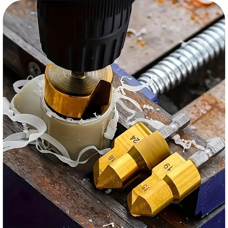 50% Discount | MaxHole™ | Water Pipe Fitting Reamer Drill Bit [Set of 3 Steel]