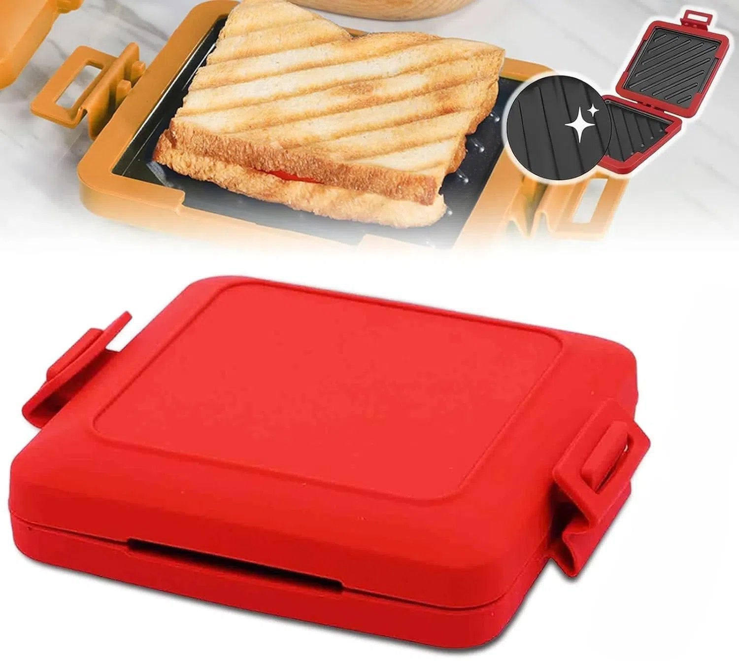 ToastiePress™ | Compact Microwave Toastie Sandwich Maker for Quick Snacks