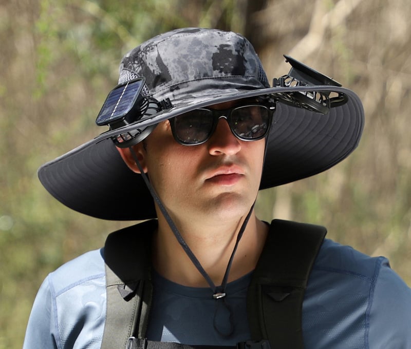 AirShade | Solar-Powered Cooling Hat for Outdoor Comfort