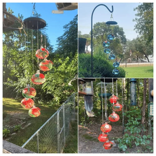 NectarBells | Charming wind chimes hummingbird feeder