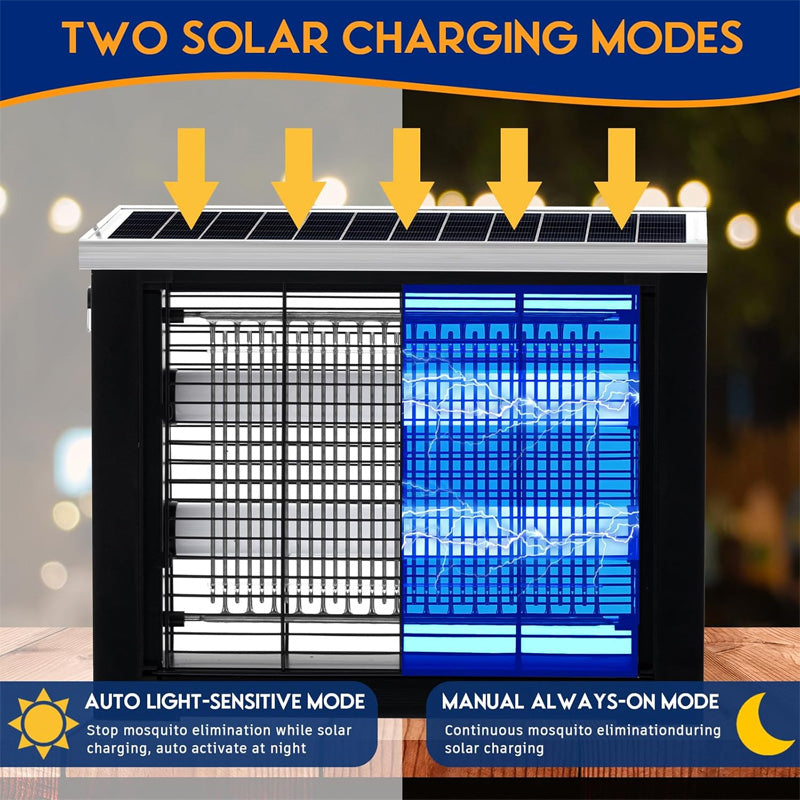 LunaZap™ | Solar Insect Killer – 3500V, UV & Weatherproof – Lovivoo