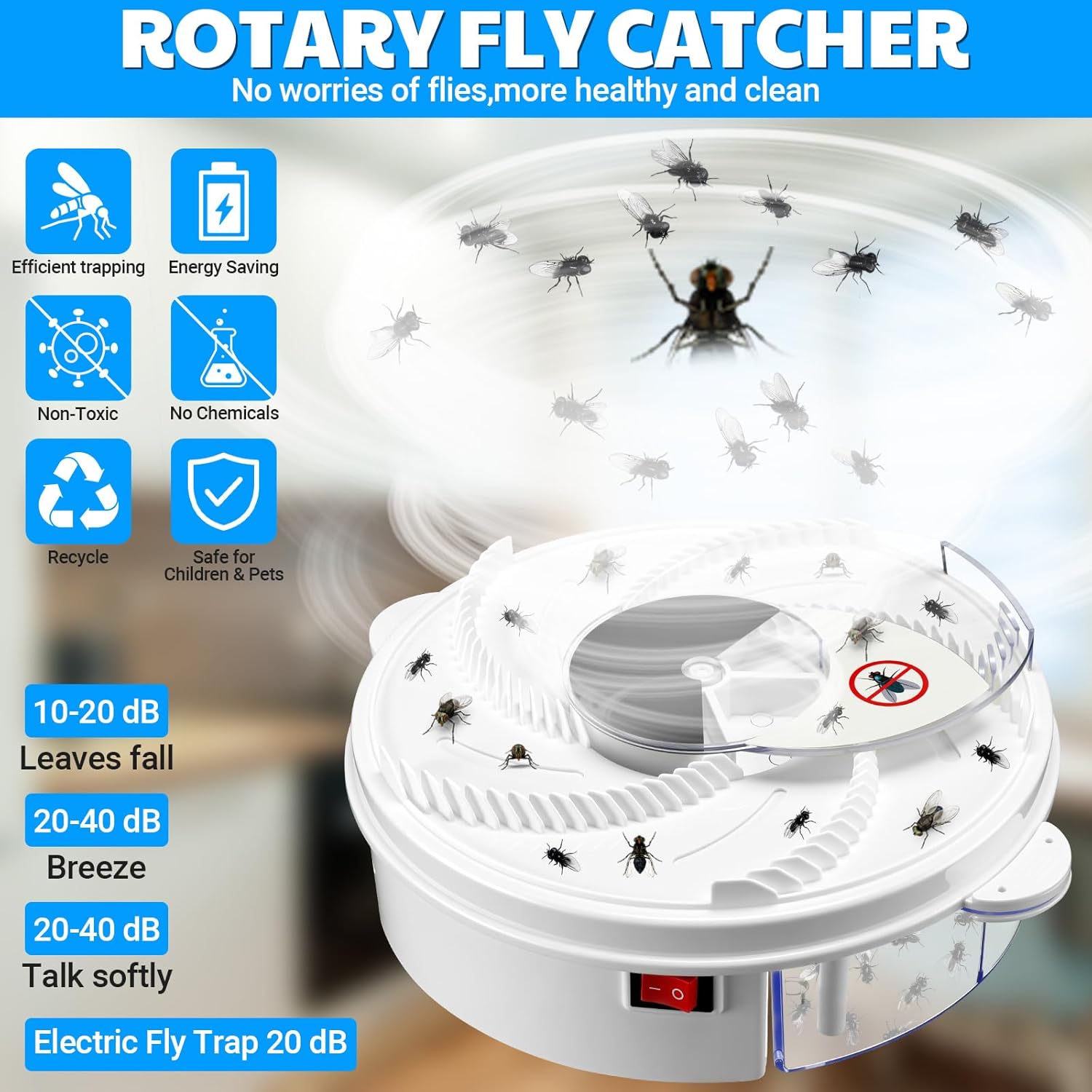 FlyFree™ | Silent & Chemical-Free Fly Trap