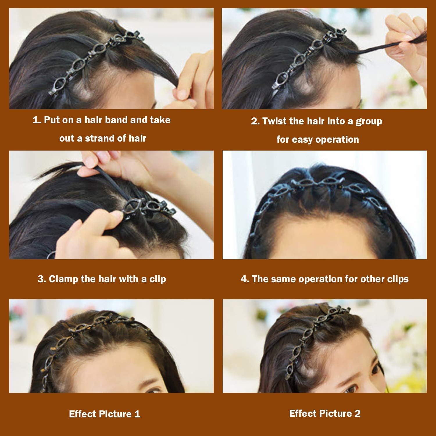 1+3 Free | BraidedGlow™ | Braided headband - Stylish hold with invisible clips for every day