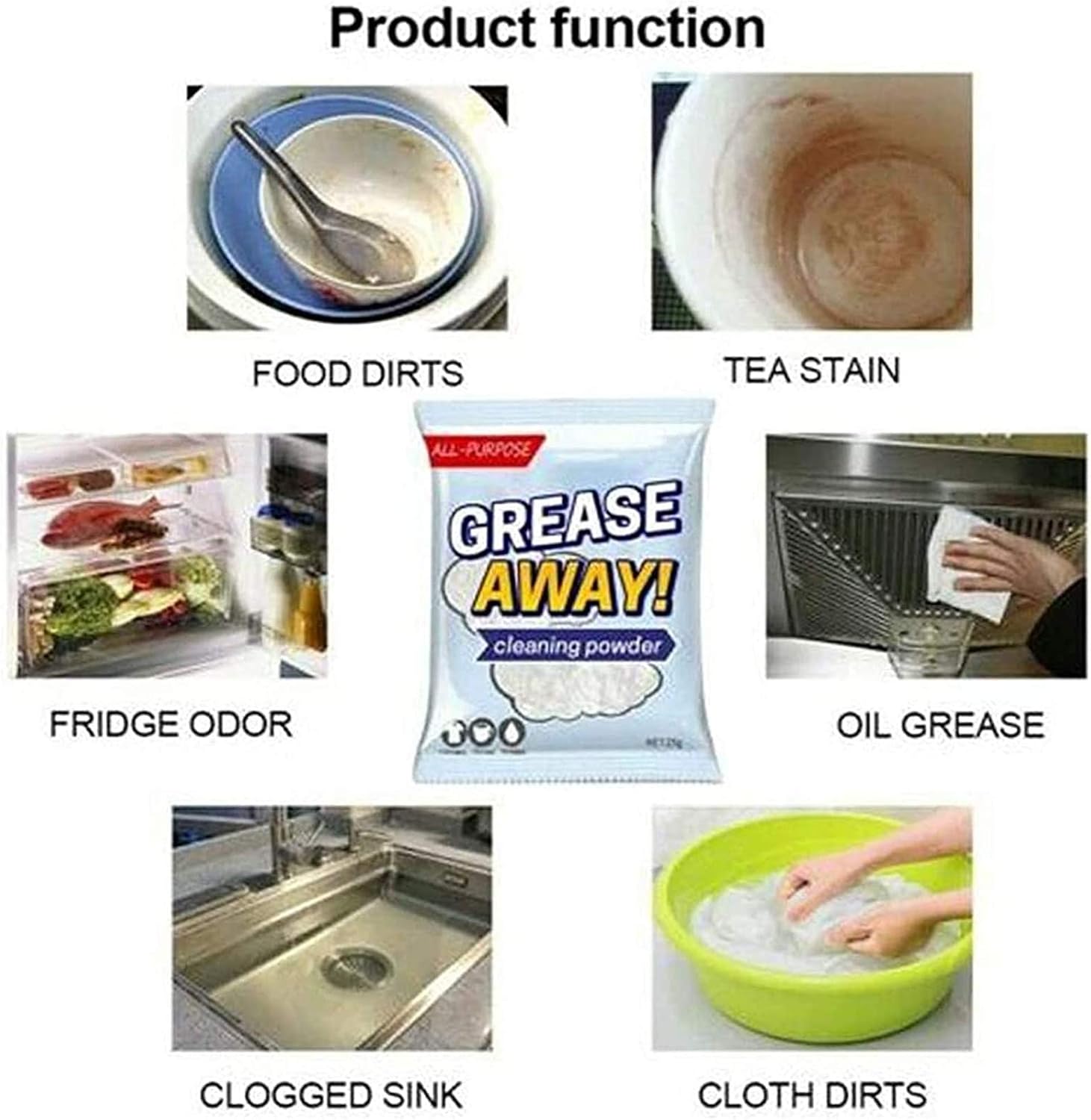 50% DISCOUNT | GreaseFree™ | Stain Remover Powder (3 pieces)
