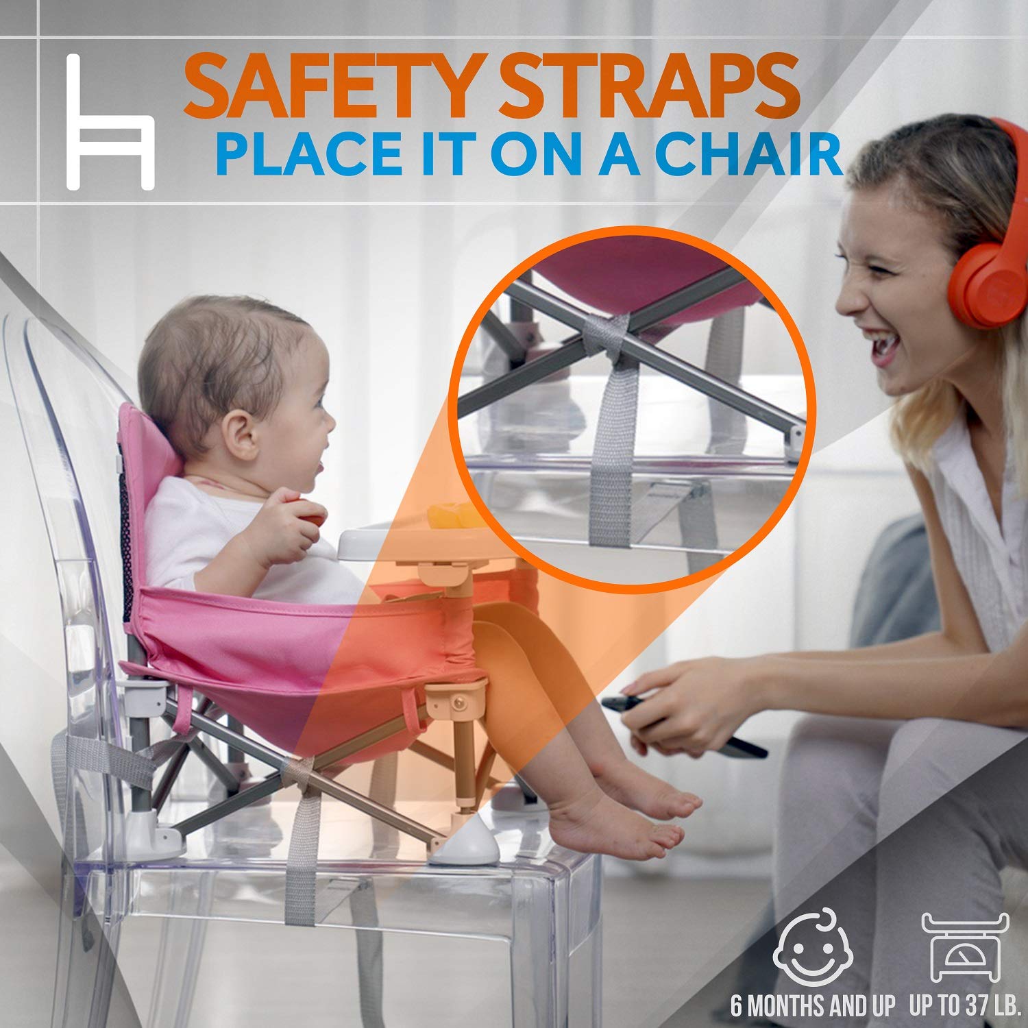 HuggleSeat | The Perfect Portable High Chair for Busy Families