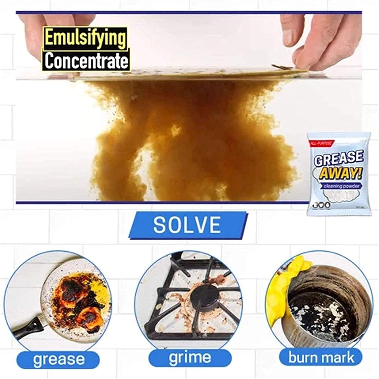 50% DISCOUNT | GreaseFree™ | Stain Remover Powder (3 pieces)