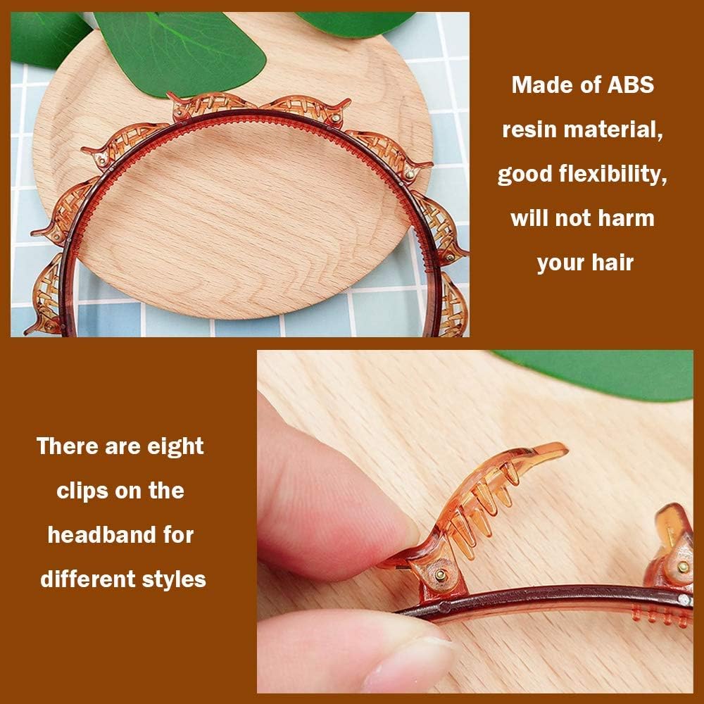 1+3 Free | BraidedGlow™ | Braided headband - Stylish hold with invisible clips for every day