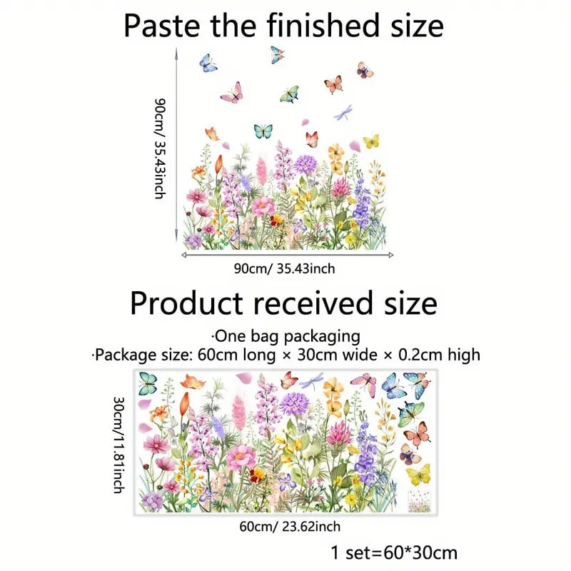 VividBlossom™ | Floral Window Sticker