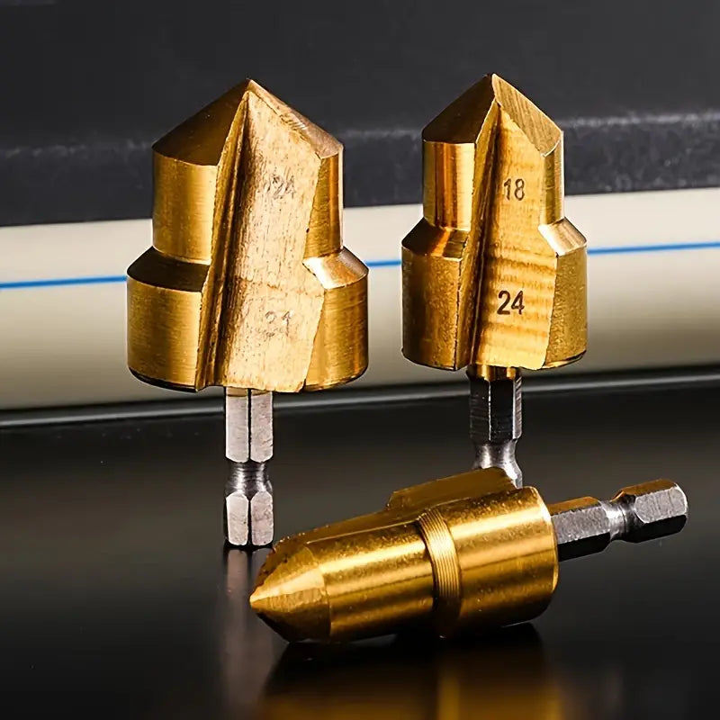 50% Discount | MaxHole™ | Water Pipe Fitting Reamer Drill Bit [Set of 3 Steel]