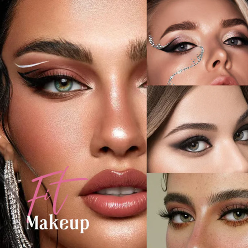 GlamGaze™ | 3-in-1 Eyeshadow, Eyeliner, and Eyelash Sticker Set for Instant Glam