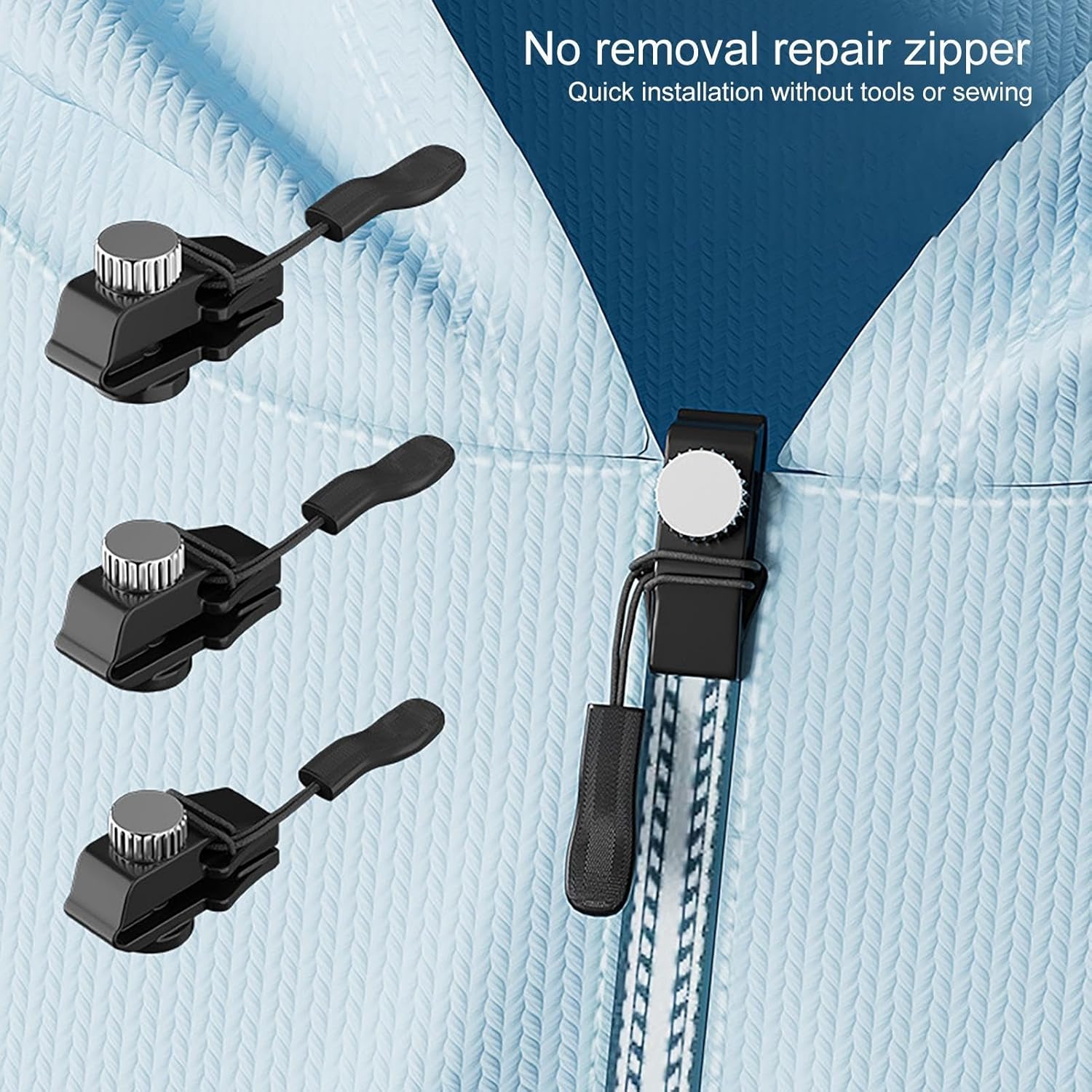 ZipRevive™ | Zipper slider repair set | Universal & durable made of metal