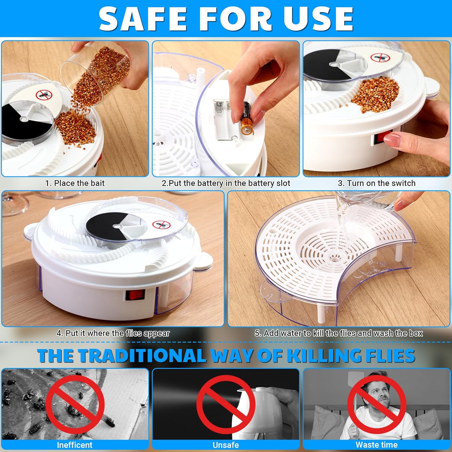 FlyFree™ | Silent & Chemical-Free Fly Trap