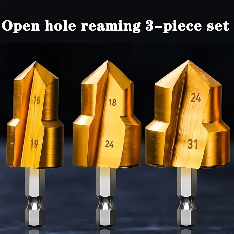 50% Discount | MaxHole™ | Water Pipe Fitting Reamer Drill Bit [Set of 3 Steel]