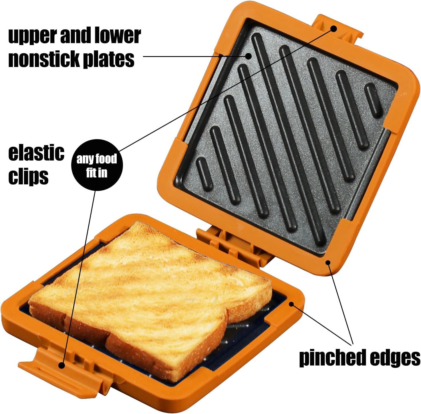 ToastiePress™ | Compact Microwave Toastie Sandwich Maker for Quick Snacks