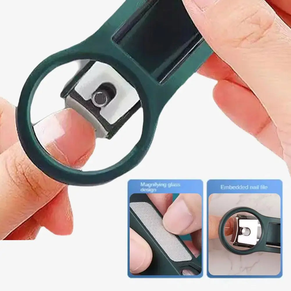 ClearClip™ | Compact Magnifying Glass Nail Cutter for Precision Grooming