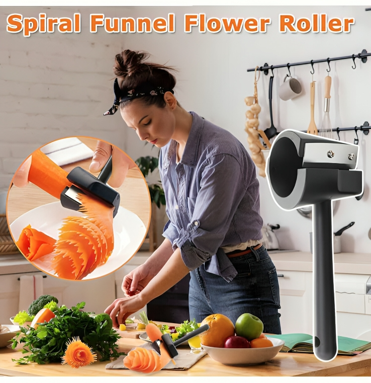 FloraPeel | Flower-like spiral cutter for vegetables