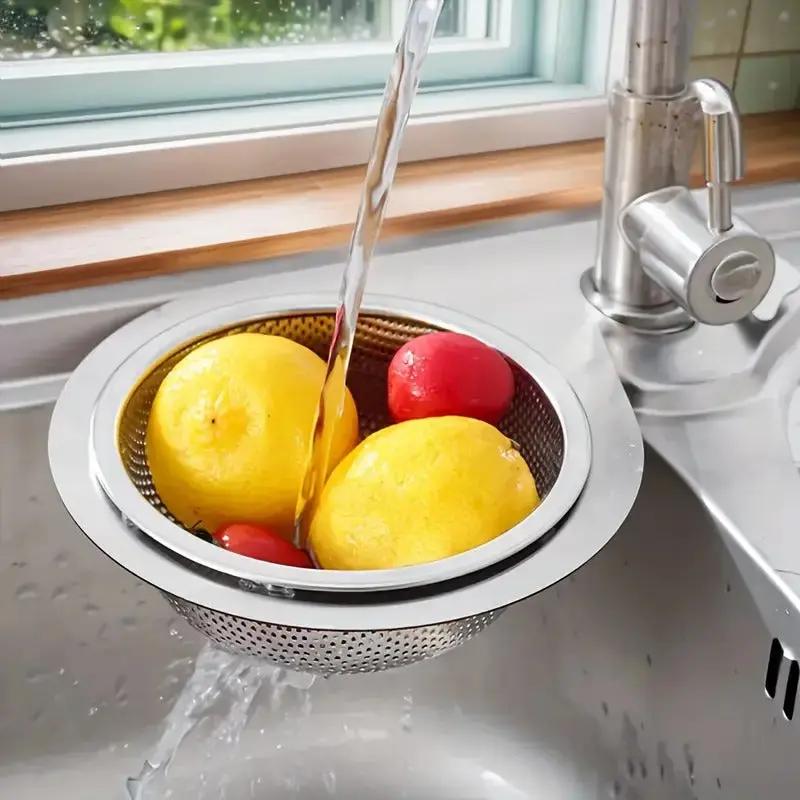 DrainGuard™ | Stainless steel strainer basket for sink, set of 2 — Durable for long-term use