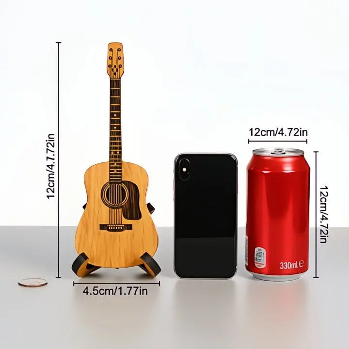 StrumCase™ | Elegant wooden box for guitar picks with stand