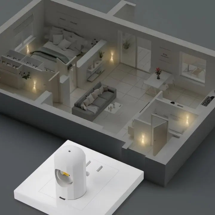 GlowEase™ | Elegant night light: Gentle safety in the hallway. Automatic & simple for your home.