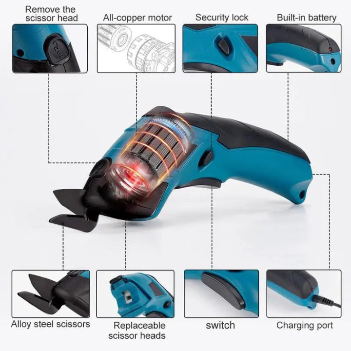 CutMaster™ | Cordless electric shears — No more tiring manual cutting