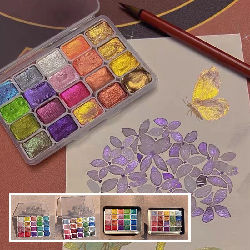 50% Discount | AcrylicPalet™ | Sparkling colours that bring watercolours to life (20 colours) [Last day discount].