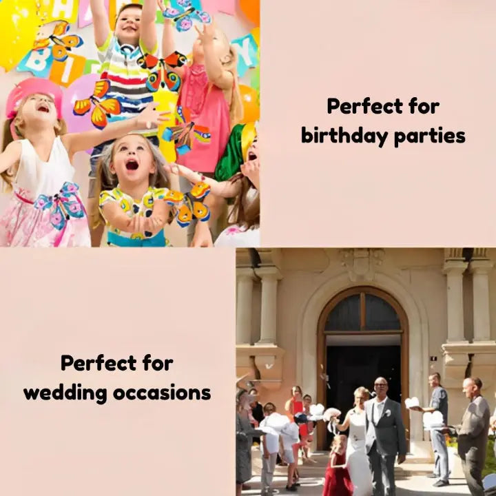 FlutterMagic™ | Flying Butterfly Surprise — Amazement at Weddings & Celebrations Set of 10