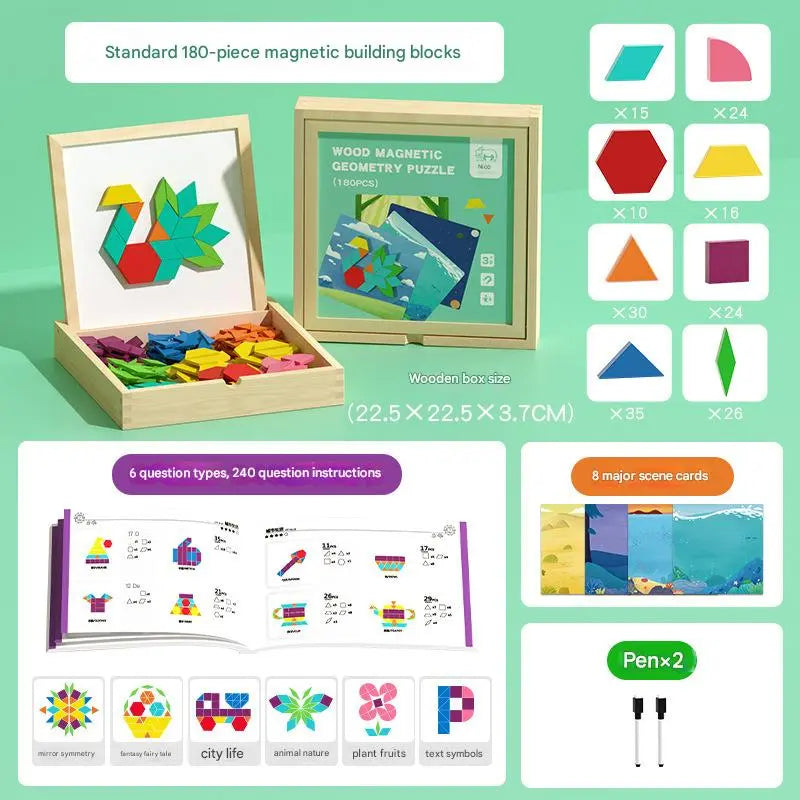 MagnetMind™ | Wooden magnetic puzzle — Promotes creativity and self-confidence