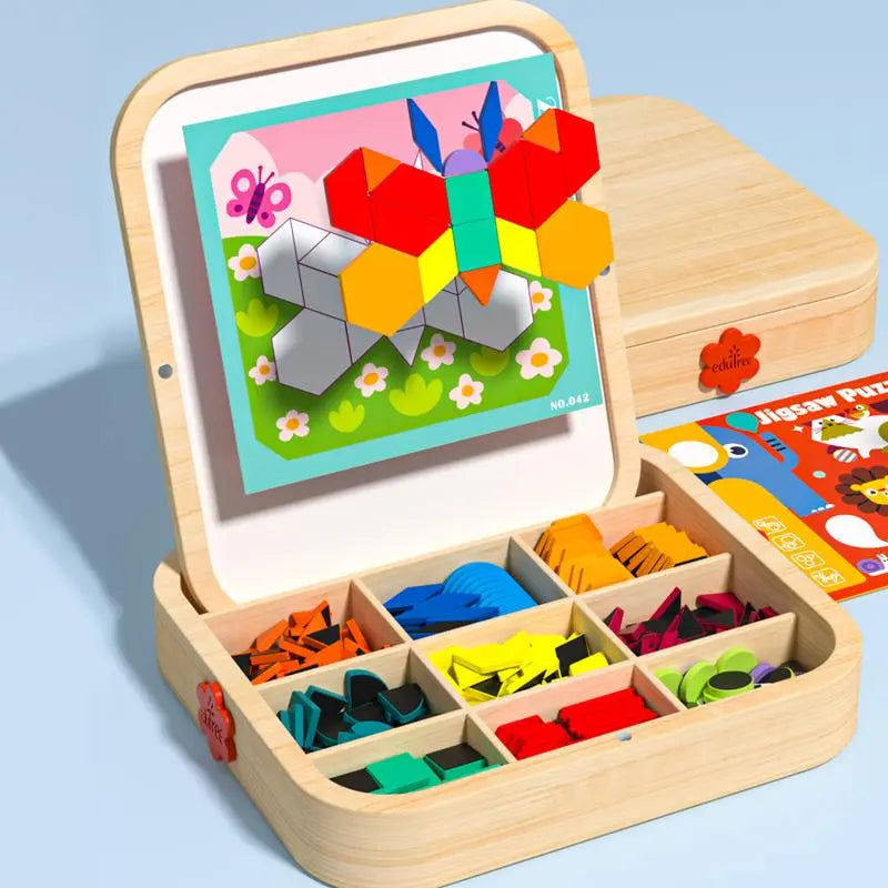 MagnetMind™ | Wooden magnetic puzzle — Promotes creativity and self-confidence