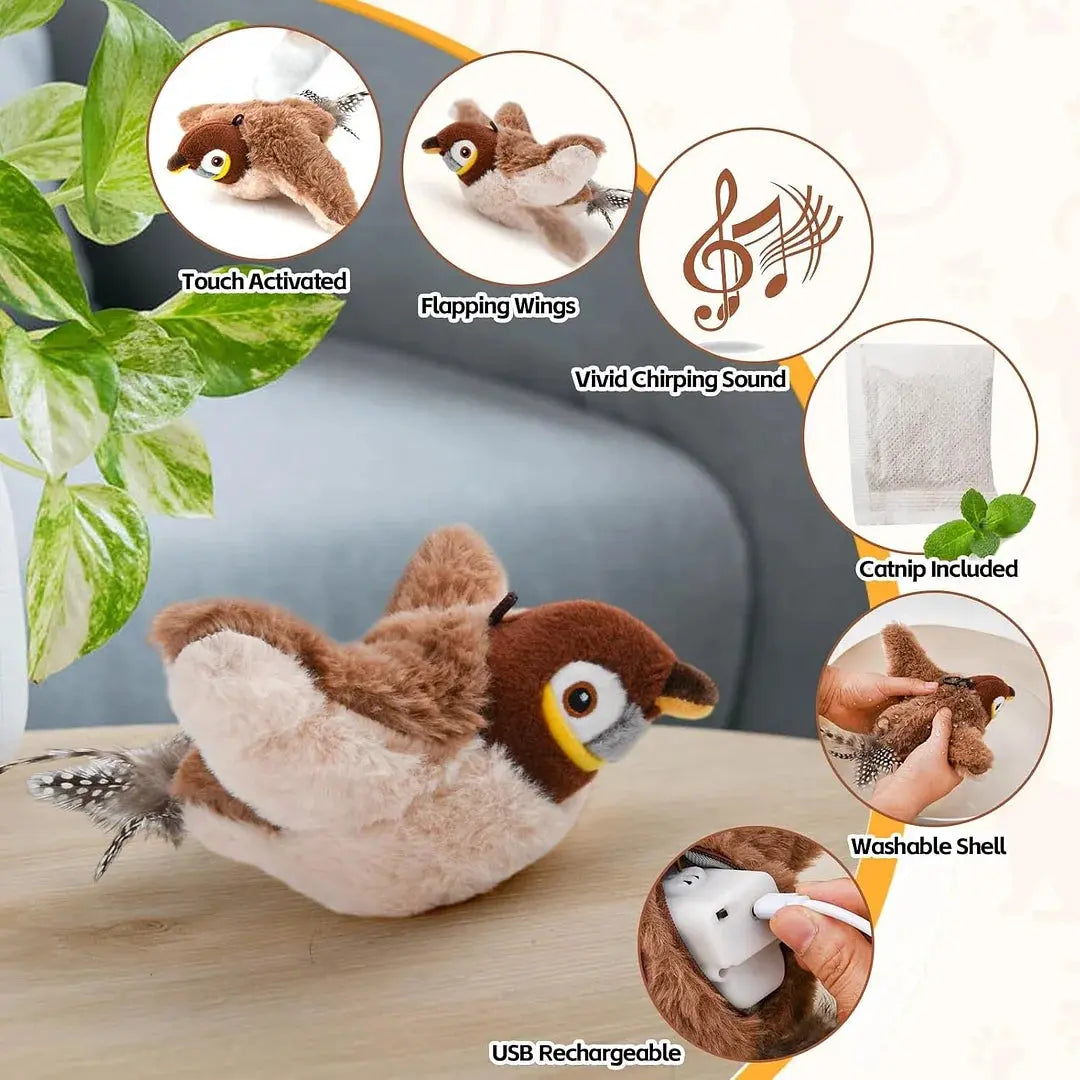 PurrFlight™ | Cat toy bird — Encourages even overweight and lazy cats to exercise