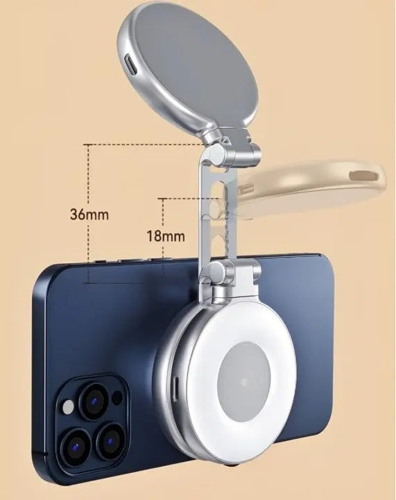 LumiMirror™ | Take flawless selfies anywhere: Portable clip-on ring light for beautiful photos