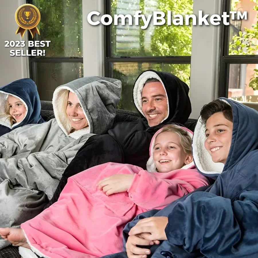 50% DISCOUNT | ComfyBlanket™ | Ultra-warm sherpa fleece hoodie for maximum comfort
