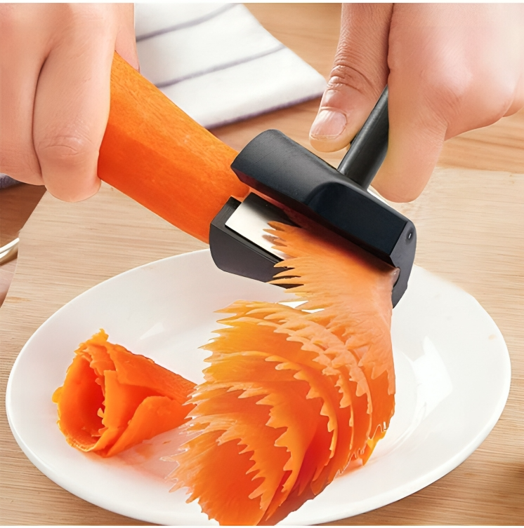 FloraPeel | Flower-like spiral cutter for vegetables