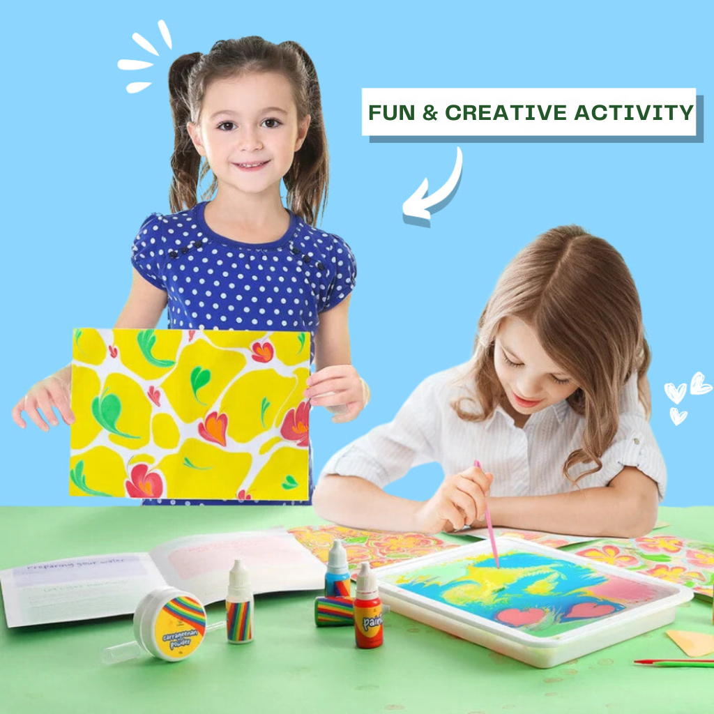 50% OFF | ColoraFlow™ | Creative water marbling kit for children and adults | Safe, stain-free, and easy to use