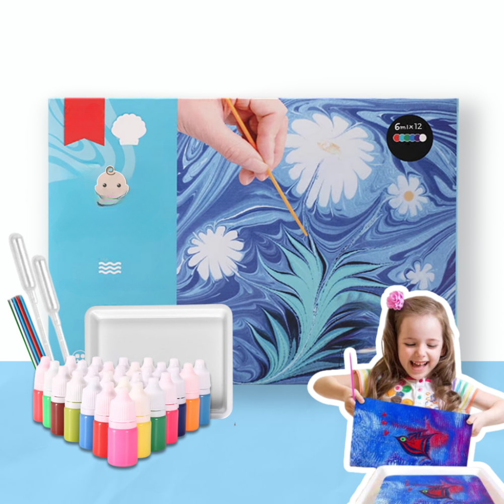 50% OFF | ColoraFlow™ | Creative water marbling kit for children and adults | Safe, stain-free, and easy to use