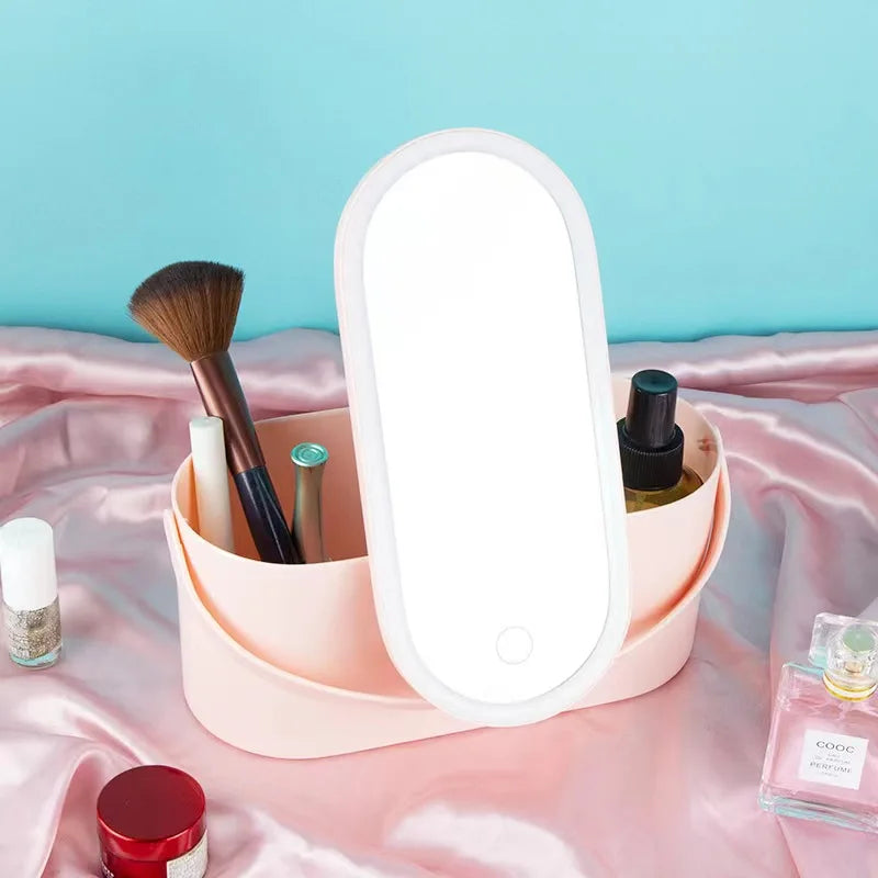 GlamBox | The Makeup Mirror with LED Lighting for On-the-Go Beauty