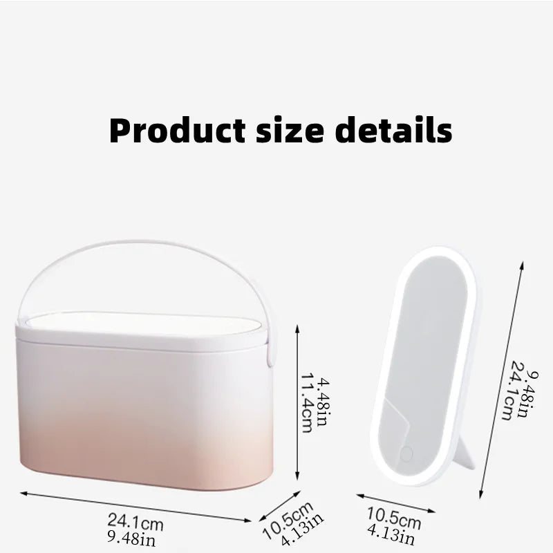 GlamBox | The Makeup Mirror with LED Lighting for On-the-Go Beauty